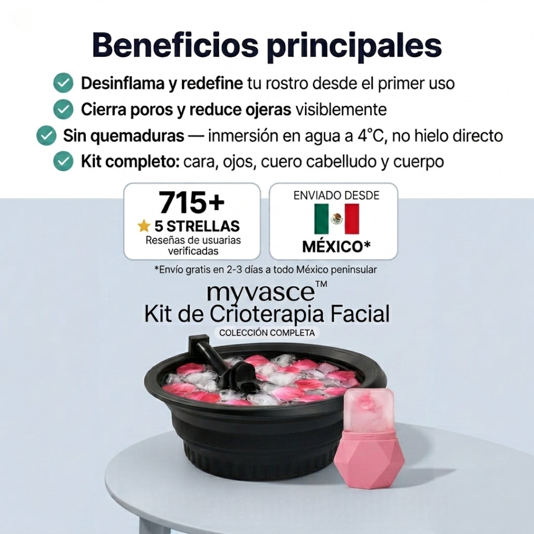 myVasce™ — Kit Completo de Crioterapia Facial